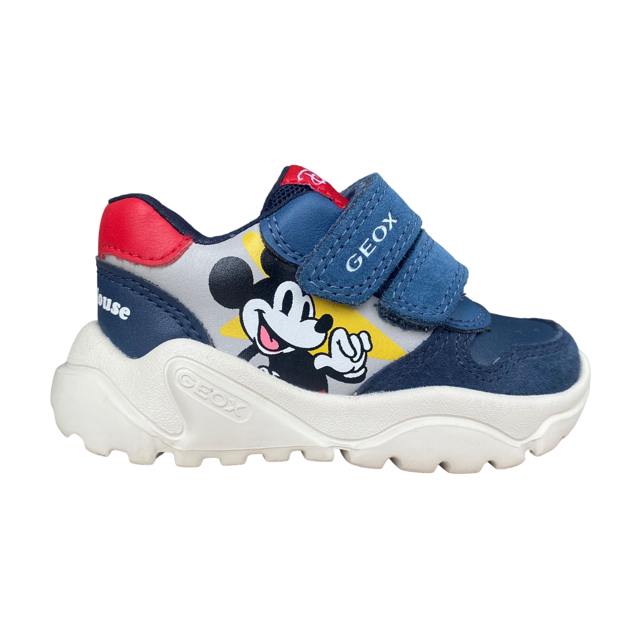 Geox scarpa sneakers da bambino Ciufciuf Mickey Mouse B465RA 05422 C0832 blu-grigio