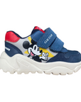 Geox scarpa sneakers da bambino Ciufciuf Mickey Mouse B465RA 05422 C0832 blu-grigio