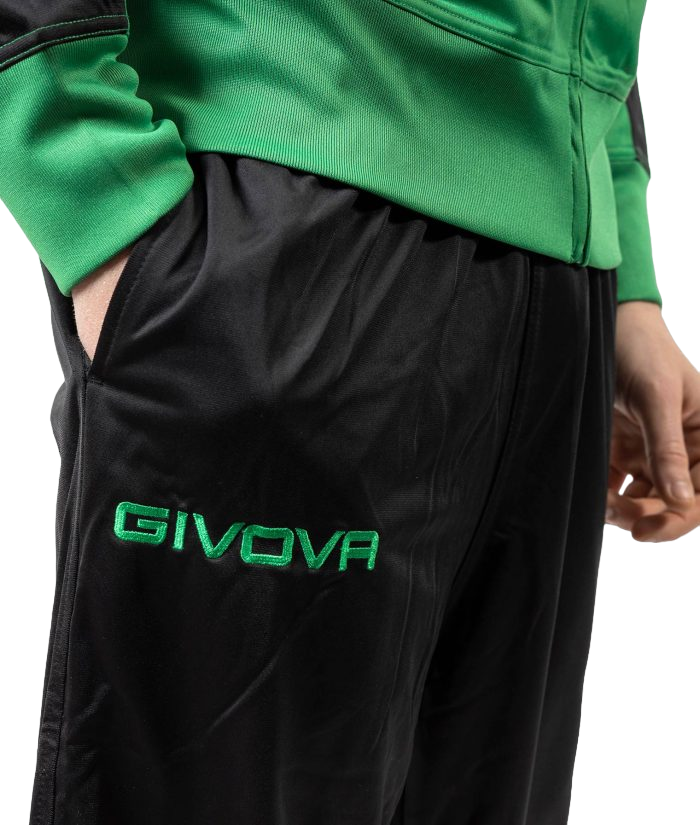 Givova Tuta sportiva da uomo in triacetato Roma TR036 1310 verde-nero 5