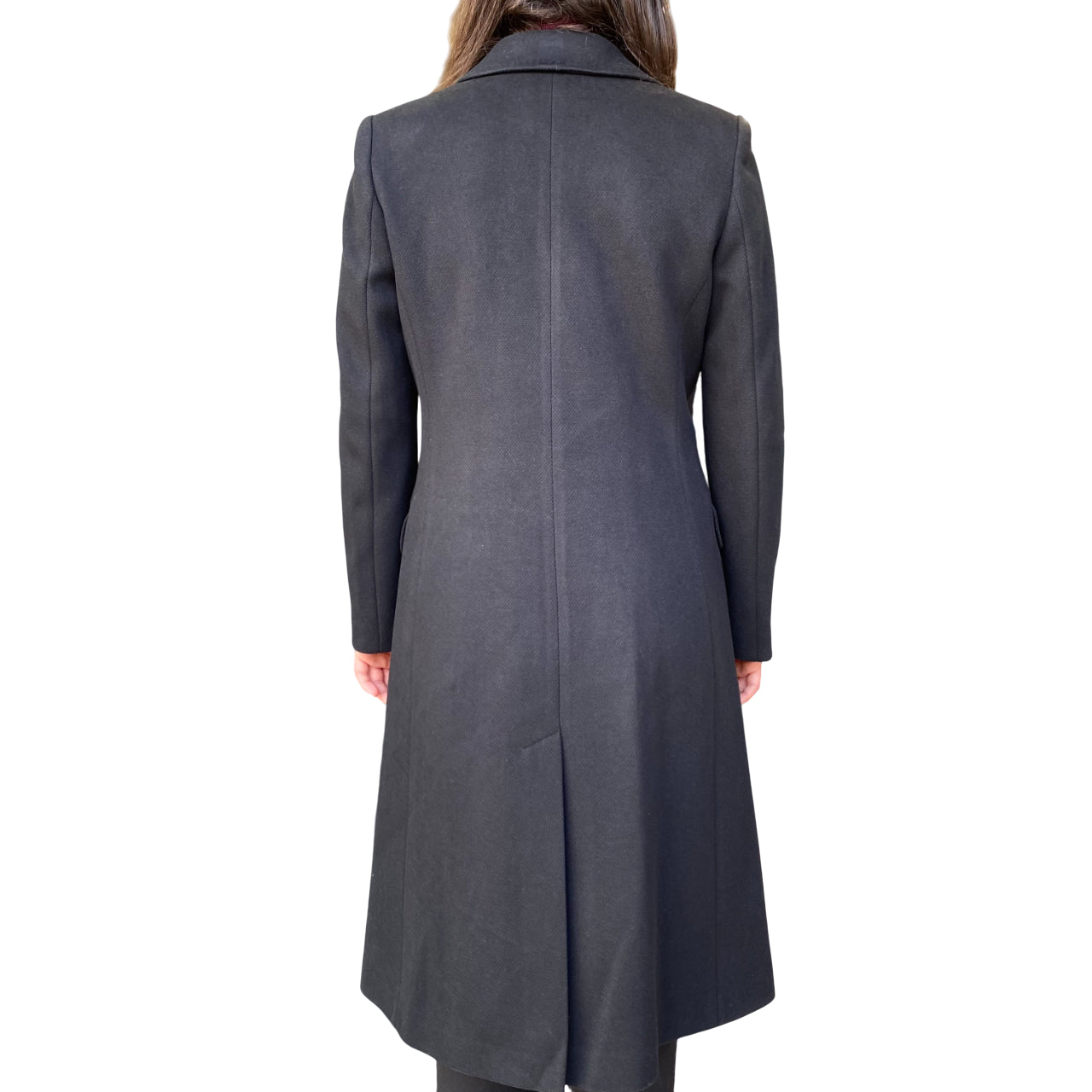 Griffai Cappotto Baronetto Lungo Donna DGF6051 Nero - posteriore