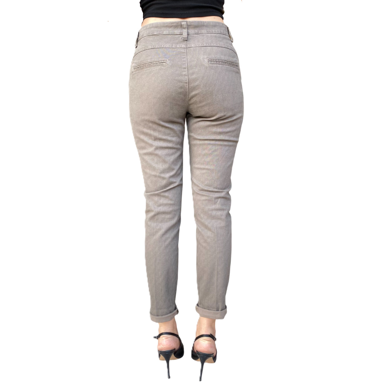 Griffai Pantalone donna Aurora DGF6001 Fango - retro