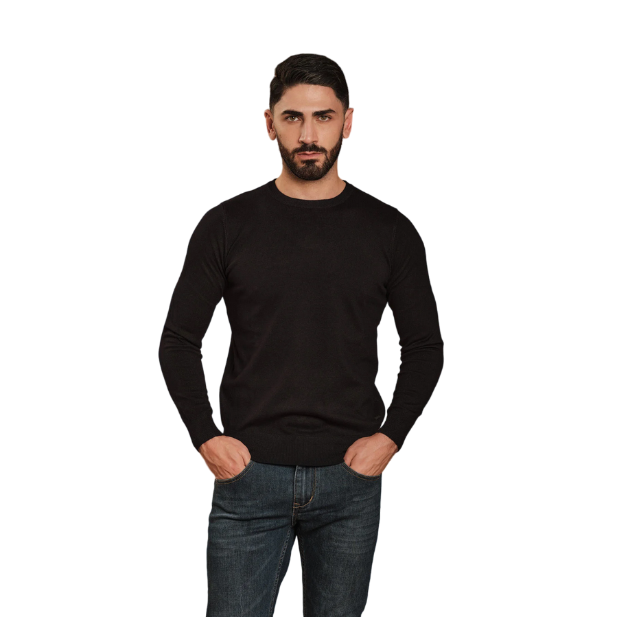 Griffai maglia girocollo da uomo Basic UGF3107 nero