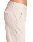 Griffai women's Capri trousers with vents DGP5052 white
