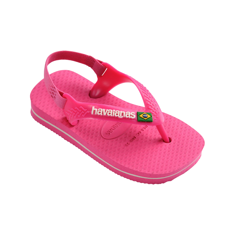 Havaianas flip flops Baby Brasil Logo II 4140577-8418 pink fuchsia-white