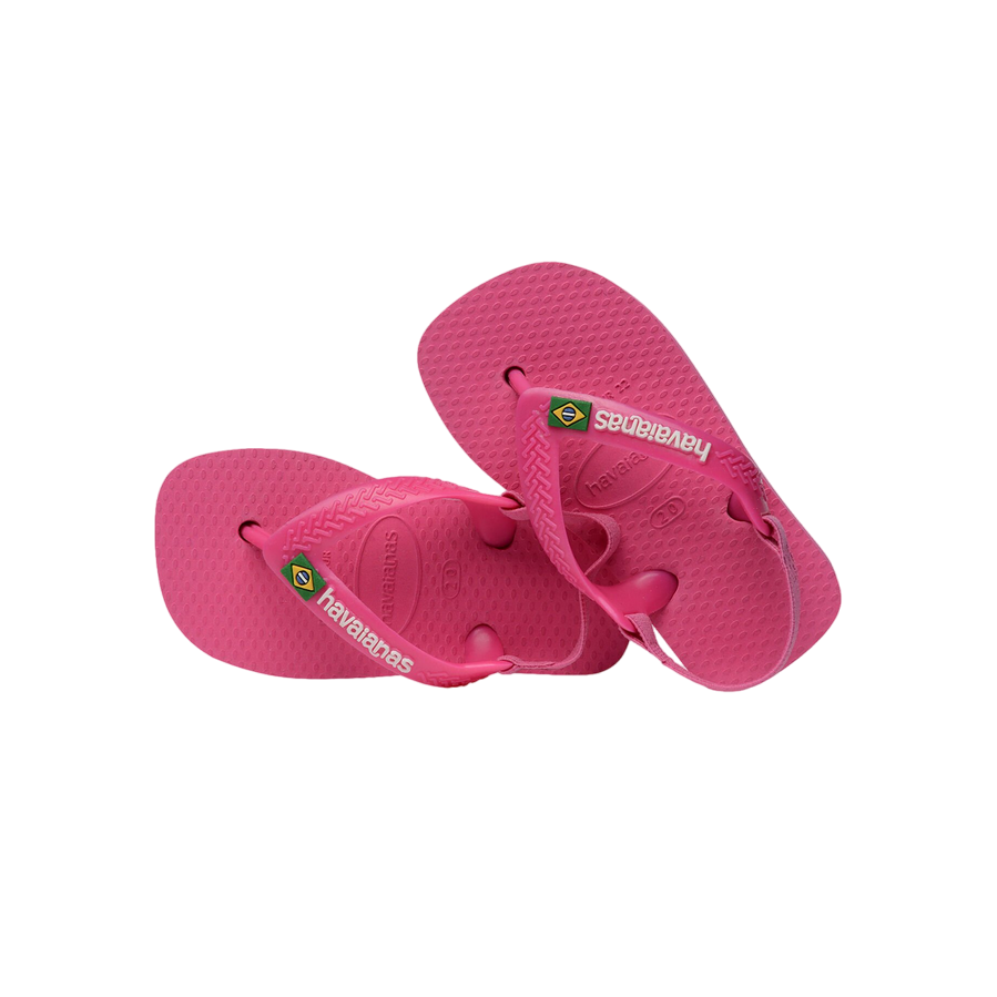 Havaianas flip flops Baby Brasil Logo II 4140577-8418 pink fuchsia-white