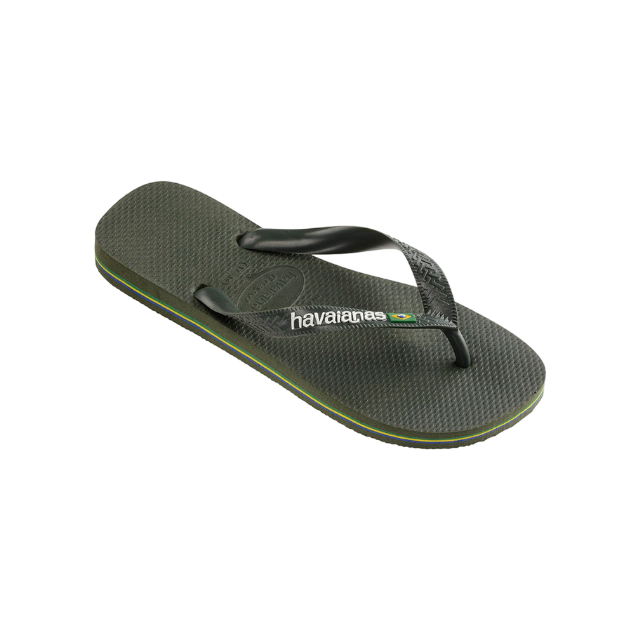 Havaianas flip flops Brasil Logo 4110850-5983 olive green-green