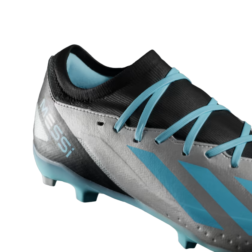 Adidas men&#39;s football boot X Crazyfast Messi.3 FG IE4078 silver-blue-black