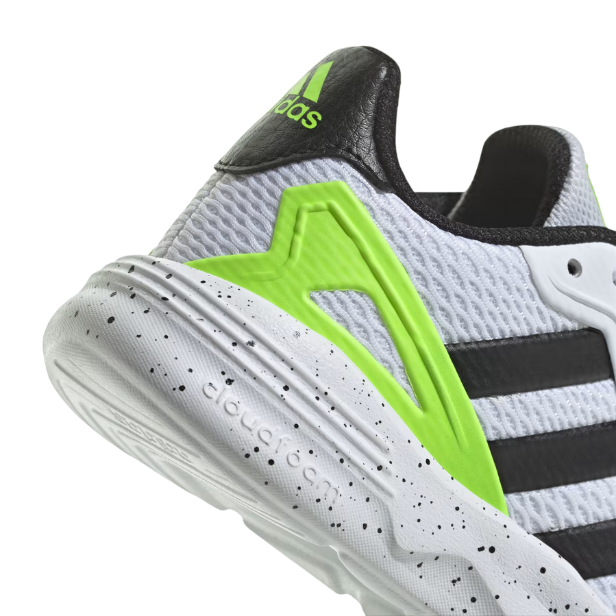 Adidas scarpa da corsa da ragazza IG2886 bianco-nero-verde