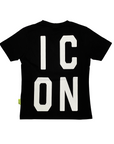 Icon maglietta manica corta junior con logo piccolo IBKS00487 nero