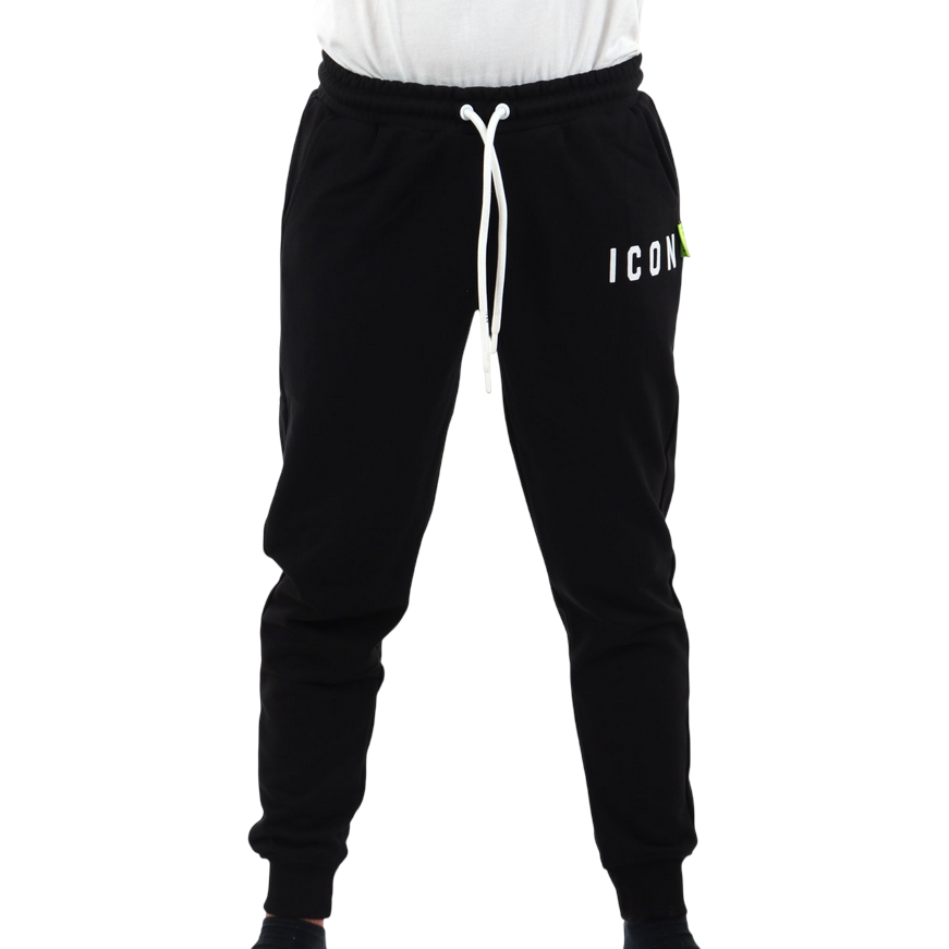 Icon pantalone sportivo da uomo Jogger con logo piccolo ICUS2S5P006 nero