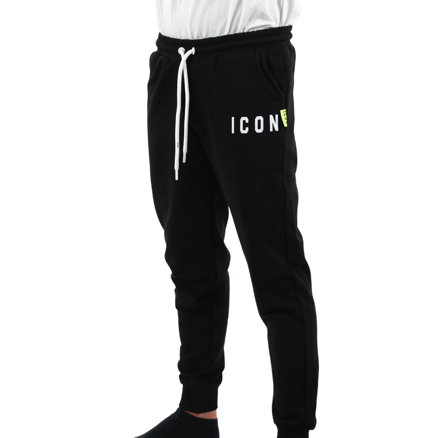 Icon pantalone sportivo da uomo Jogger con logo piccolo ICUS2S5P006 nero