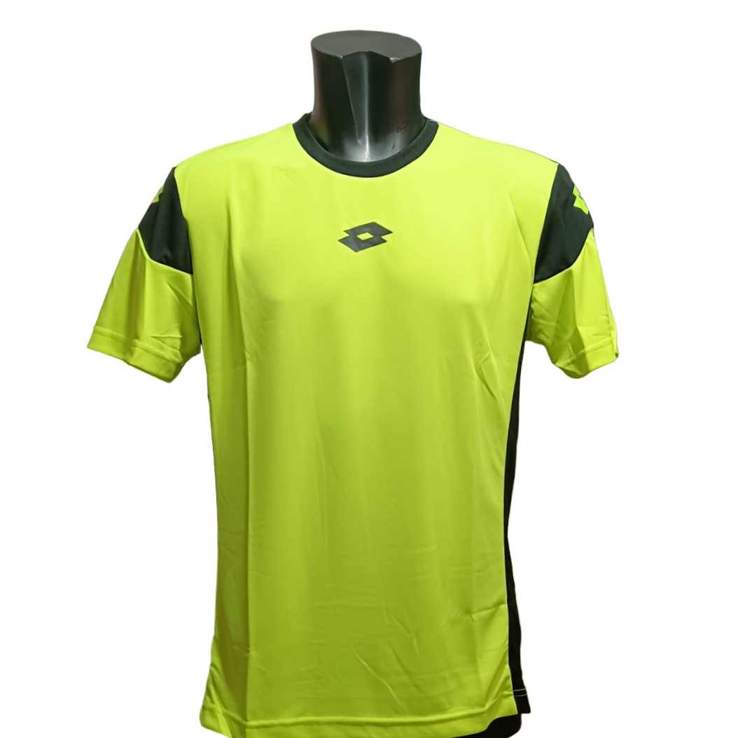 Lotto Star Evo R9692 men&#39;s football-soccer sports uniform, fluorescent yellow-black