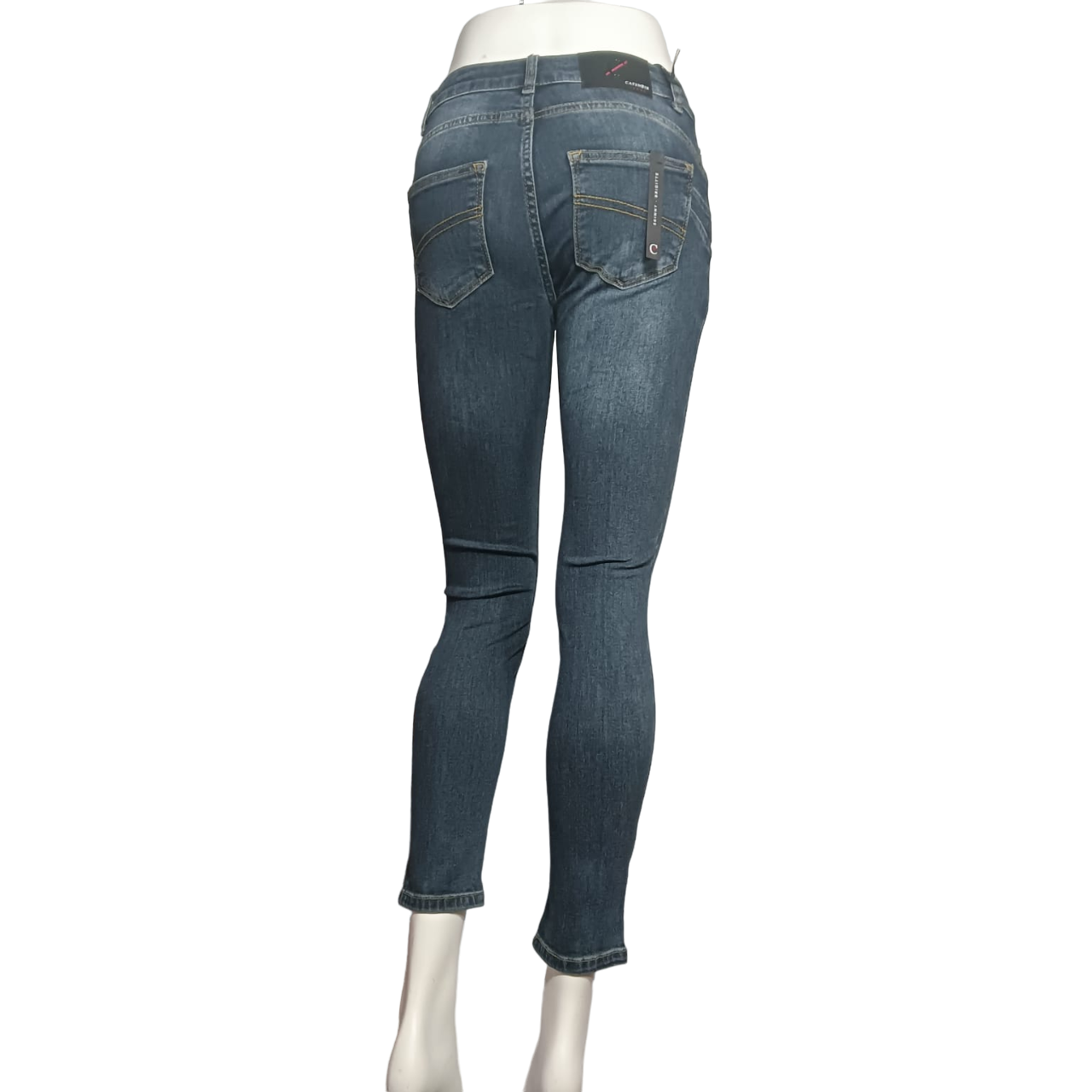 CafèNoir women&#39;s jeans trousers Denim Skinny c7 JJ1017 B008 medium dark blue 