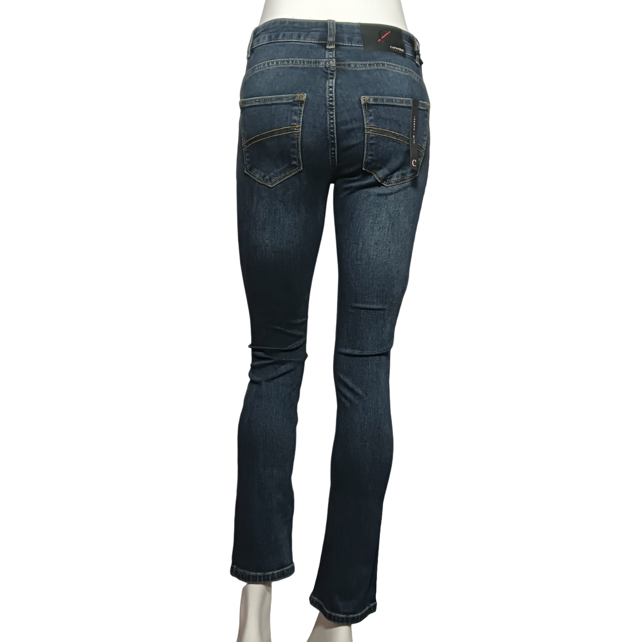 CafèNoir women&#39;s flared and short jeans trousers c7 JJ1019 B009 indigo 