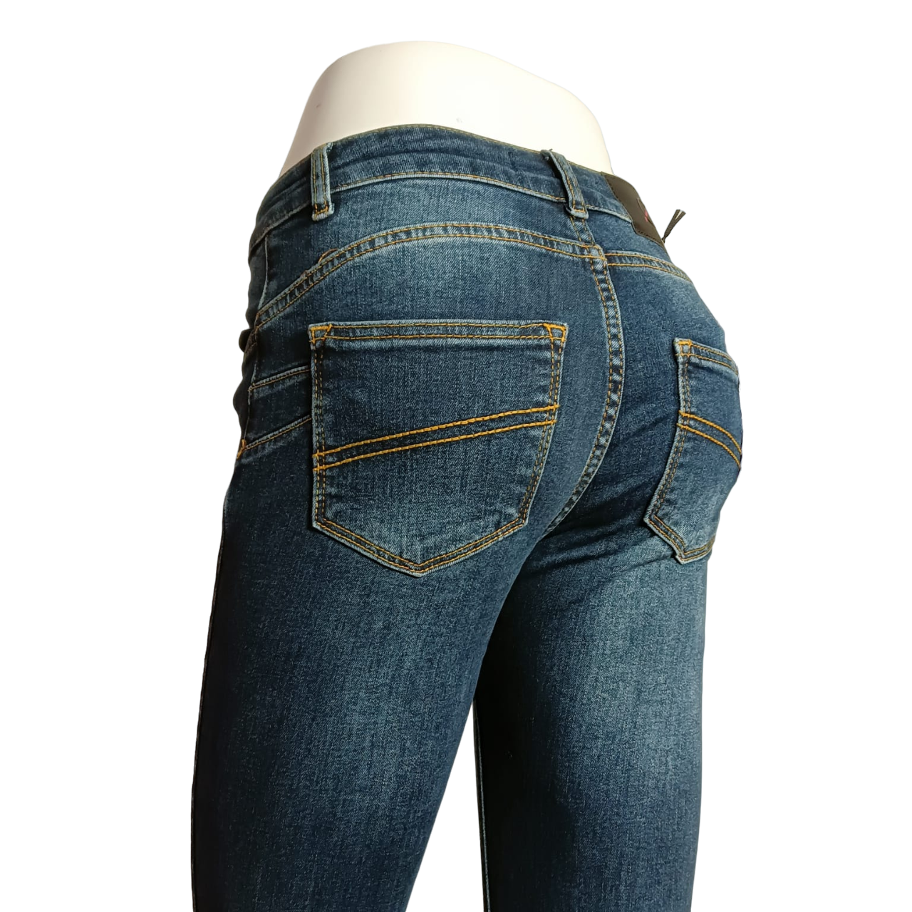 CafèNoir women&#39;s jeans trousers Denim Skinny c7 JJ1017 B008 medium dark blue 