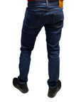 Zero Construction men's 5 pocket jeans trousers Fabaco dark blue