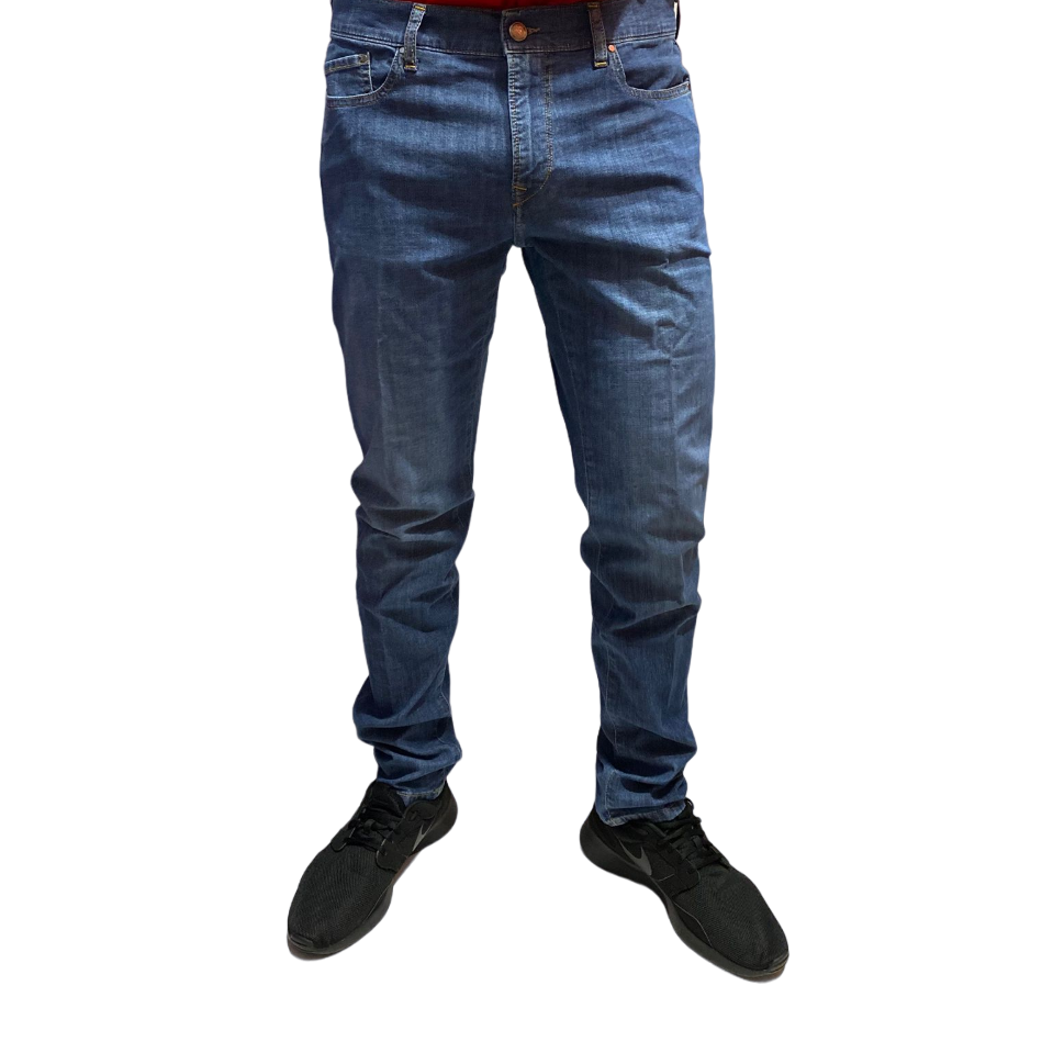 Zero Construction men&#39;s 5 pocket jeans trousers Fabaco light blue