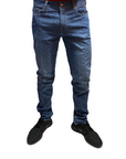 Zero Construction men's 5 pocket jeans trousers Fabaco light blue