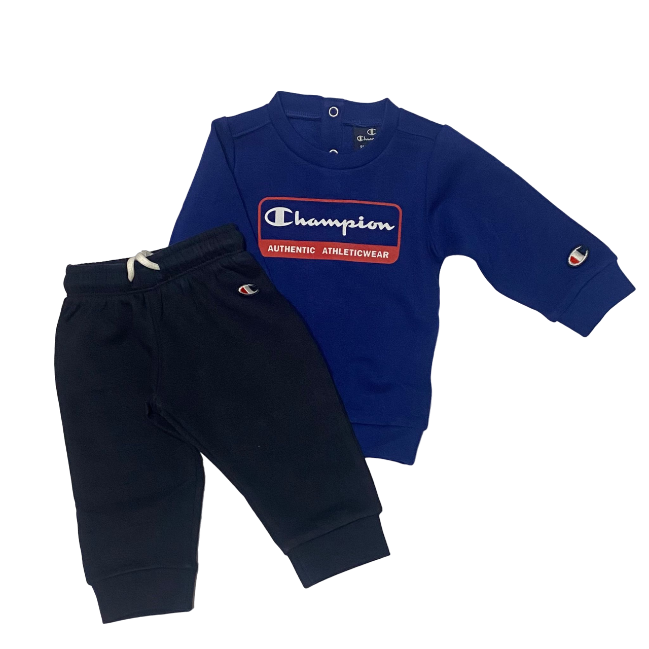 Champion tuta da infant con felpa girocollo American Classic 306533 BS559 blu chiaro-blu scuro