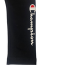 Champion girl's sports trousers with logo on the leg Leggings American 404769 KK001 black