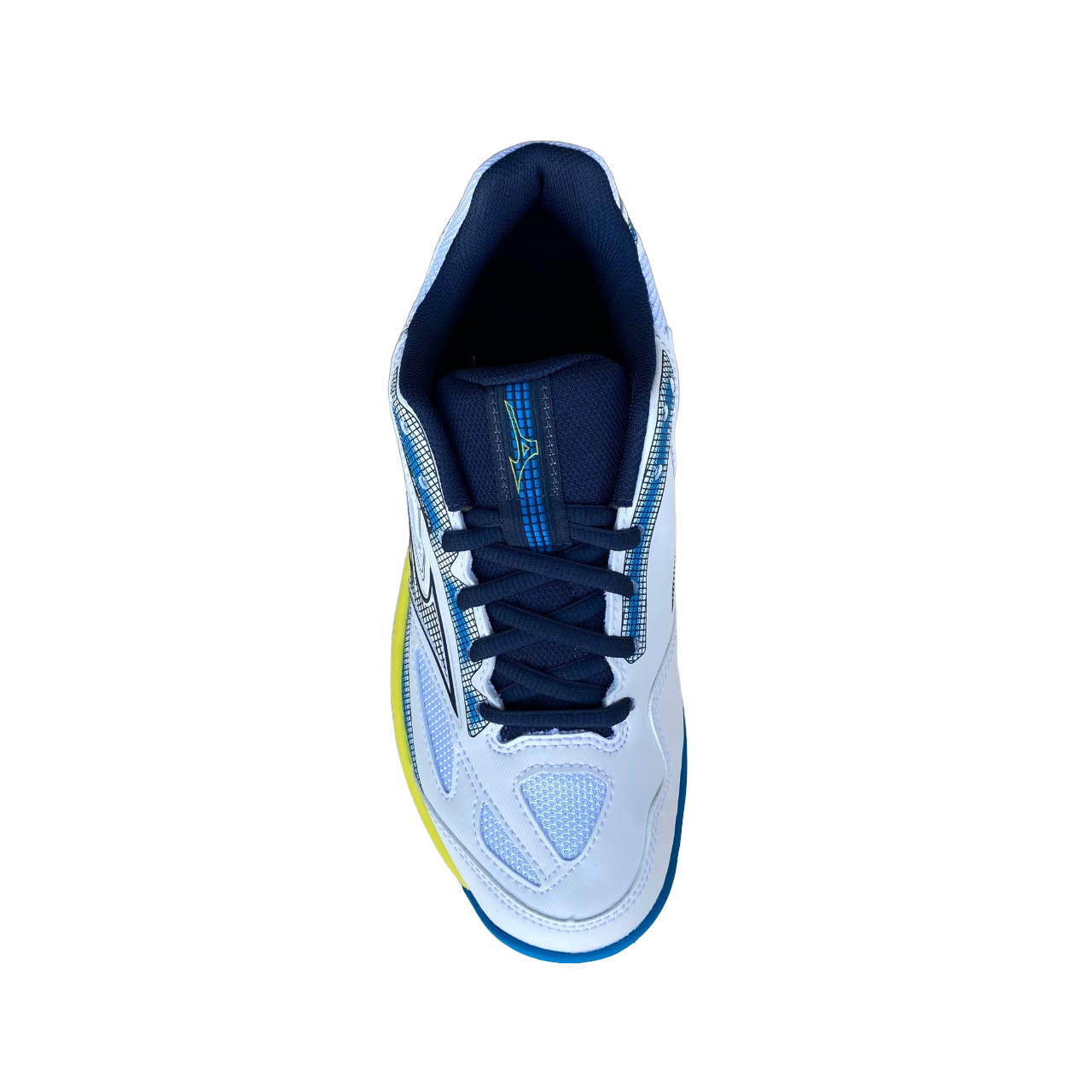Mizuno men&#39;s tennis shoe Break Shot 4 AC 61GA234015 white-yellow-light blue