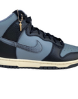 Nike scarpa sneakers alta da uomo Dunk Hi Retro Premium DV7216-001 grigio-nero