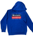 Champion lightweight fleece hoodie with chest logo Legacy 306512 BS025 blue