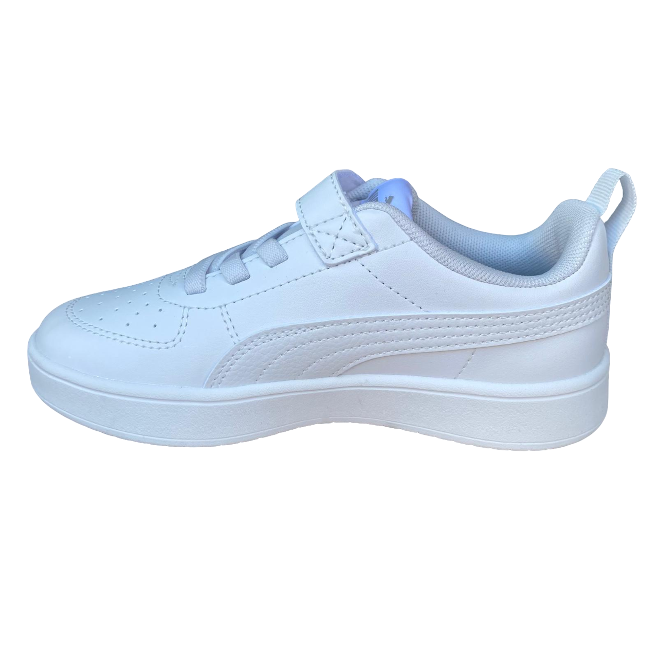 Puma scarpa sneakers da ragazzi con elastico e strappo Rickie AC+PS 385836-01 bianco-grigio ghiaccio