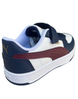 Puma boys' sneakers shoe with elastic and strap Caven 2.0 AC Ps white-jasper red-blue