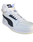 Puma scarpa sneakers da uomo con laccio e cinturino RBD Game 385839 01 bianco-nero