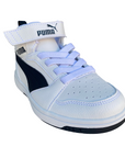 Puma Rebound V6 Mid children's sneakers shoe 393832 02 white-black