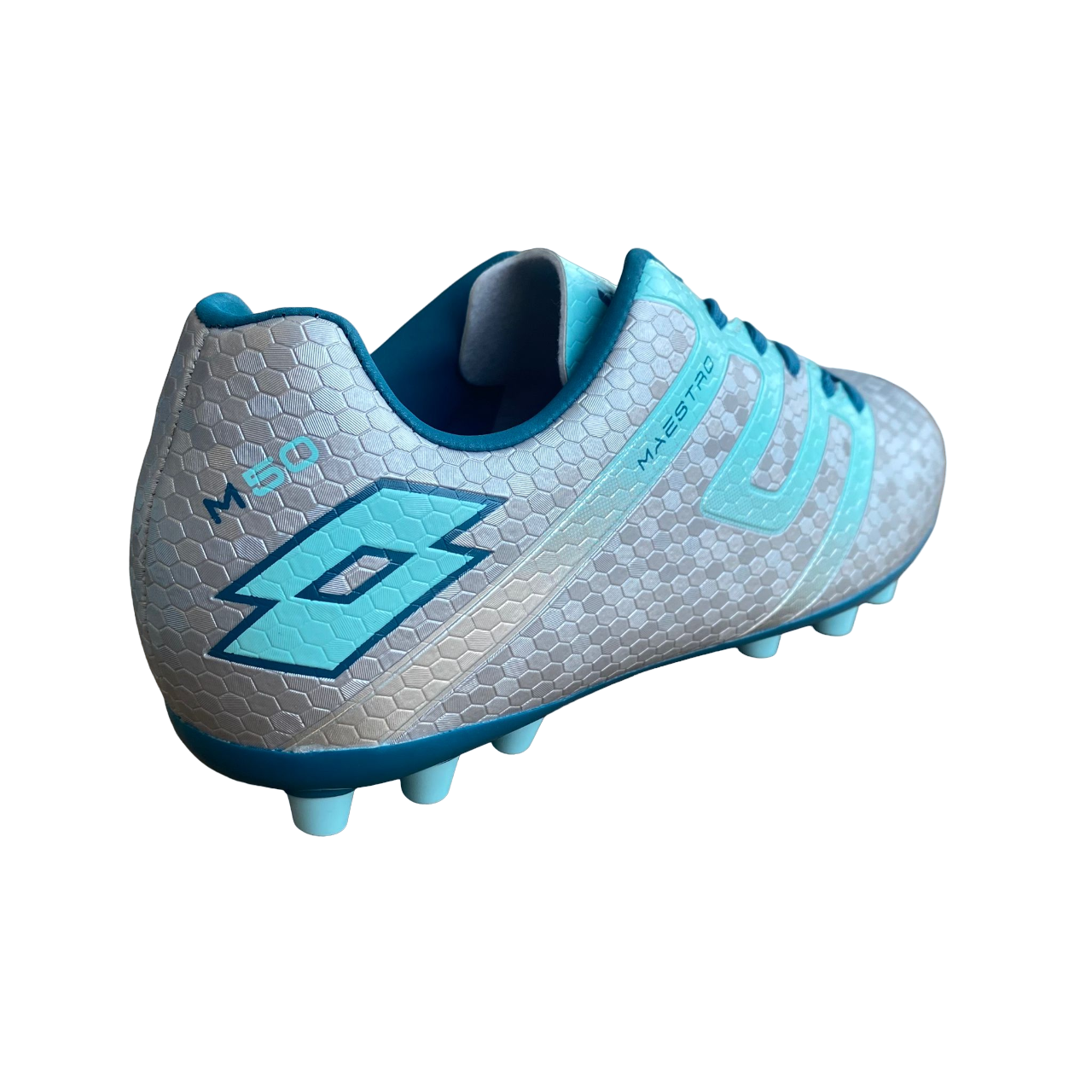 Lotto scarpa da calcio da ragazzo Maestro 700 IV AGM 217072 AU8 argento-blu