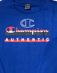 Champion lightweight cotton crewneck sweatshirt with logo on the chest Legacy 306513 BS025 electric blue