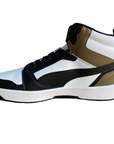 Puma Scarpa sneakers da uomo Rebound v6 392326-09 bianco-nero-cioccolata