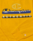 Champion light cotton crewneck sweatshirt with logo on the chest Legacy 306513 YS058 yellow