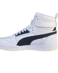 Puma scarpa sneakers da uomo con laccio e cinturino RBD Game 385839 01 bianco-nero