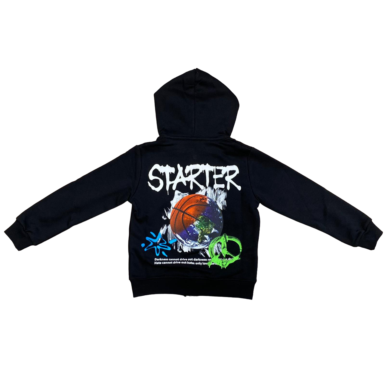 Starter Boy&#39;s full zip hoodie with prints 1114 UB ST black