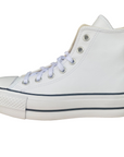 Converse high top sneakers in leather with wedge Chuck Taylor All Star 561676C white-black 