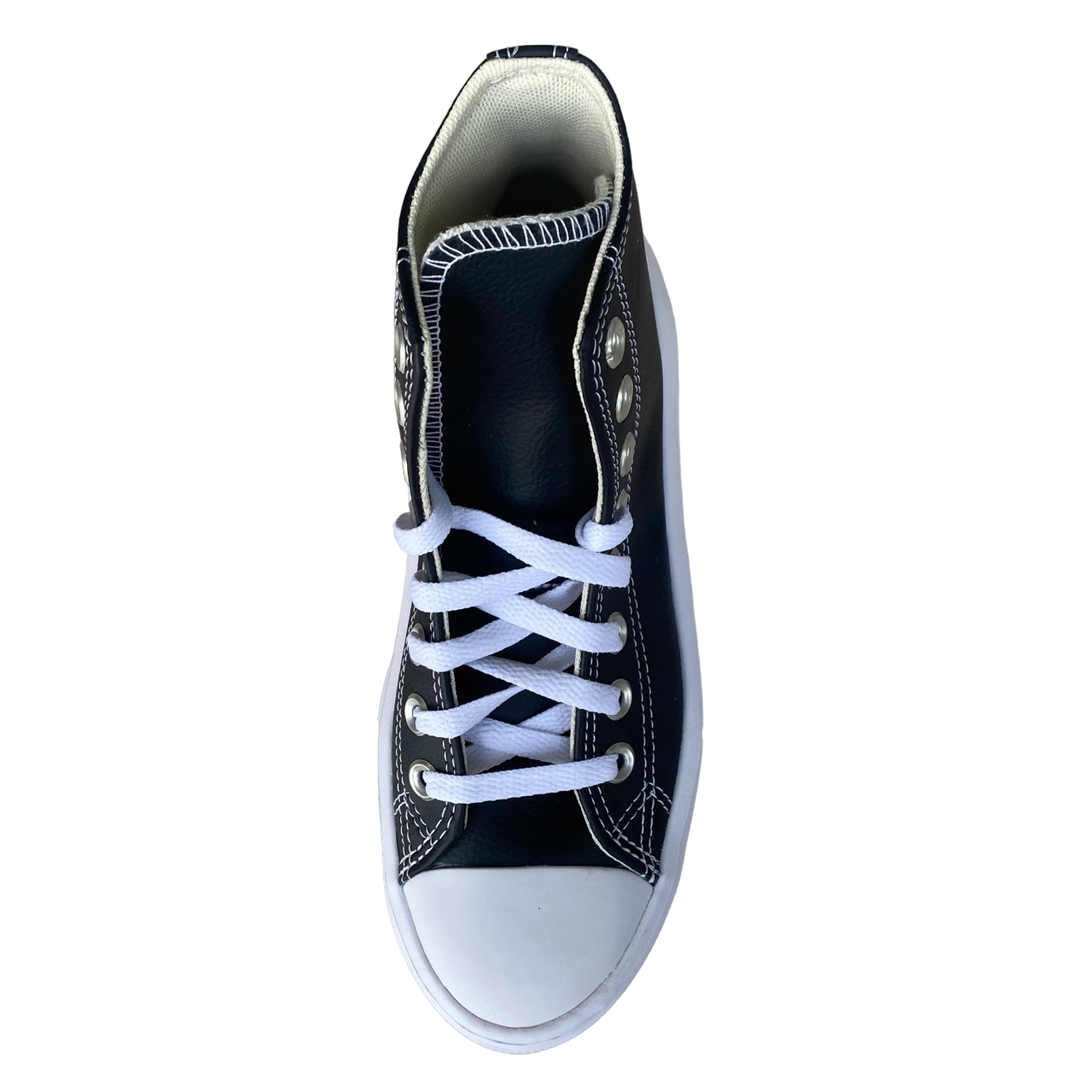 Converse women&#39;s sneakers shoe with leather wedge Chuck Taylor All Star Move A04294C black-white