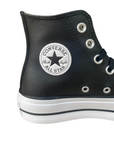 Converse sneakers alta in pelle con zeppa Chuck Taylor All Star 561675C nero