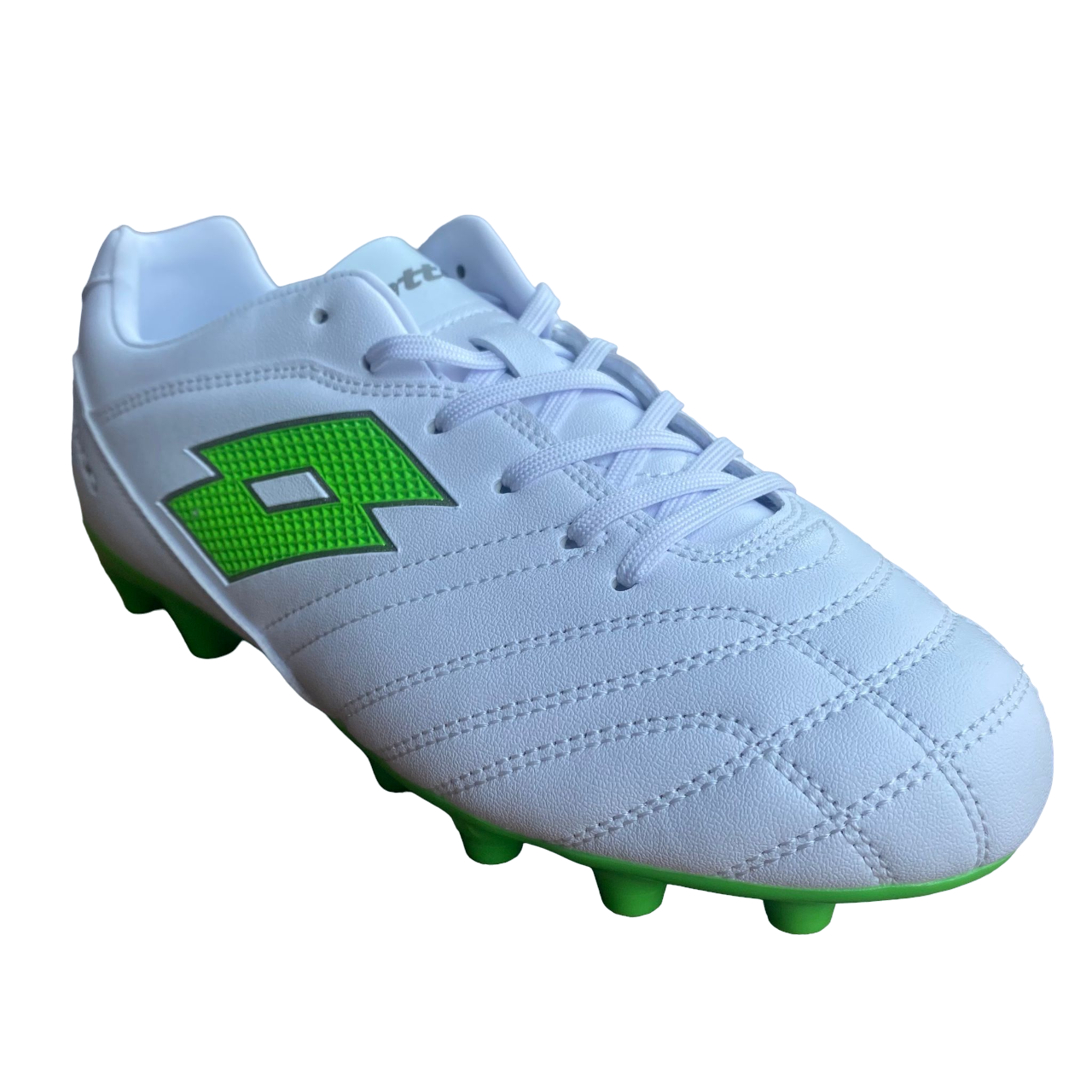 Lotto scarpa da calcio da ragazzo Stadio 705 FG 219547 1NJ bianco-verde