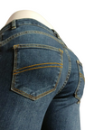 CafèNoir women's flared and short jeans trousers c7 JJ1019 B009 indigo 