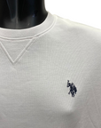 U.S.Polo Assn. felpa girocollo da uomo Max US41187001 100 bianco