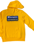 Champion lightweight fleece hoodie with chest logo Legacy 306512 YS058 yellow