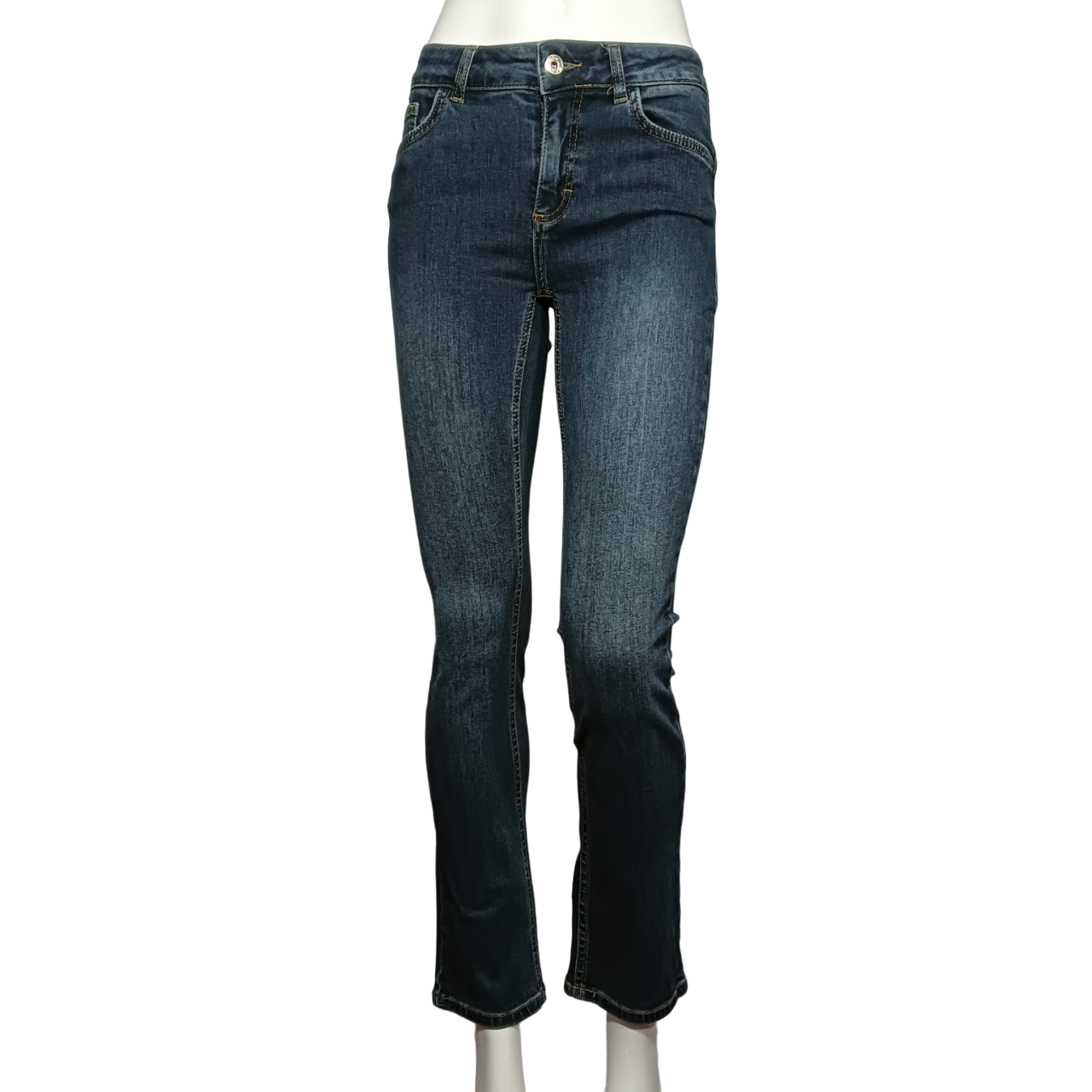 CafèNoir women&#39;s flared and short jeans trousers c7 JJ1019 B009 indigo 
