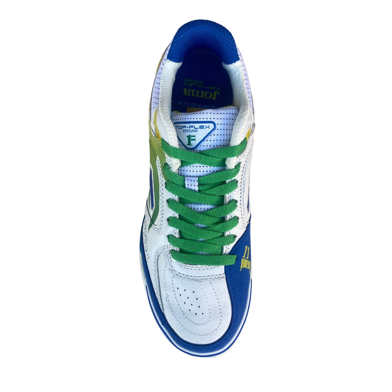 Joma men&#39;s indoor soccer shoe Top Flex Rebound Ferrao 11 TORW2385IN white-blue