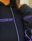 Mushroom men's hoodie with Flame print 23000-38 black-purple