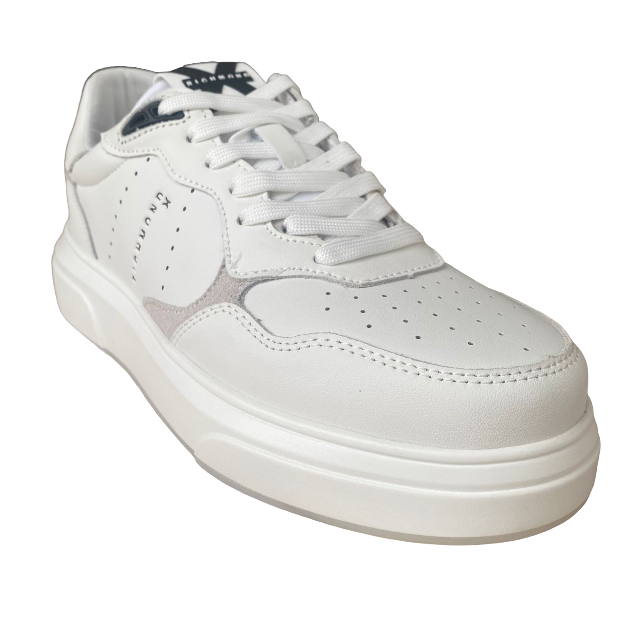 John Richmond men&#39;s leather sneakers shoe 22200/CP A white