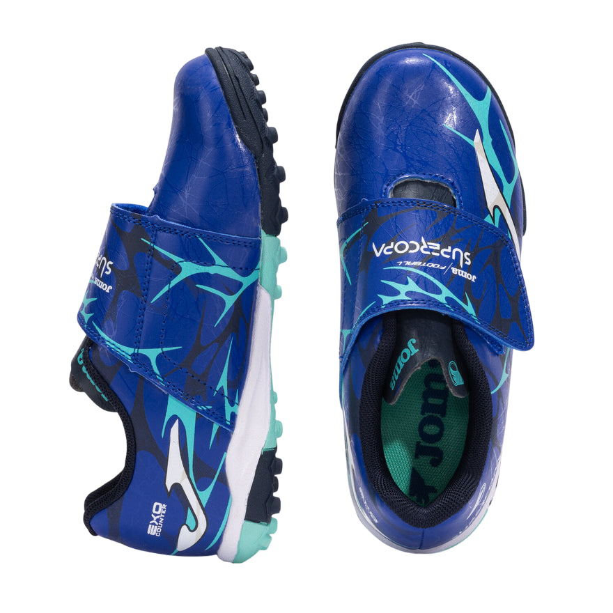 Joma - Scarpe Calcio Turf Junior Super Copa Jr 25 Turf Blu - alto