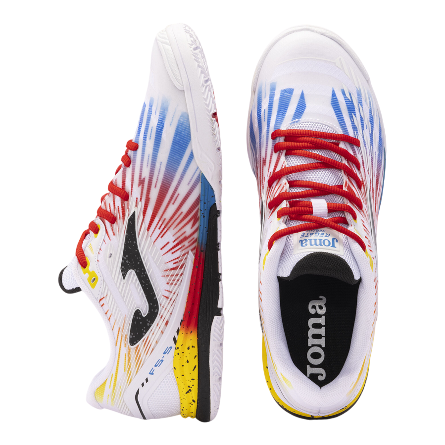 Joma scarpa da calcetto indoor da uomo Regate Rebound 2476 bianco-rosso